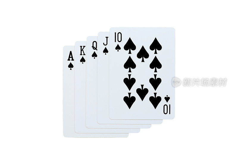 扑克黑桃10 J Q K扑克牌